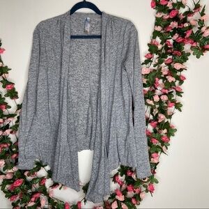 Mondetta Womens Gray Open Front Cardigan Small